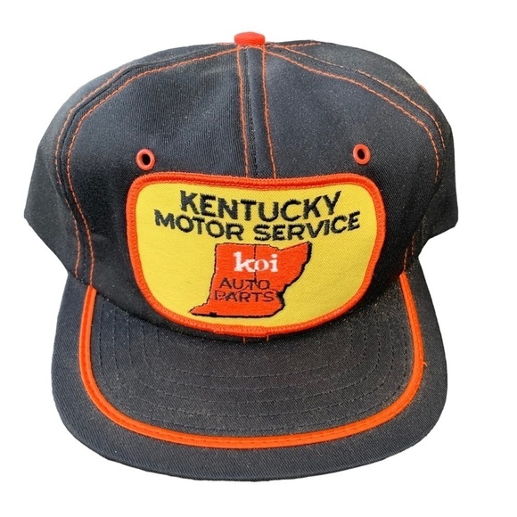 Vintage Kentucky Motor Service KOI Auto Part SnapBack Hat Patch Made in USA - Picture 1 of 7